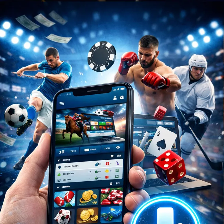 Person playing slot games on a smartphone