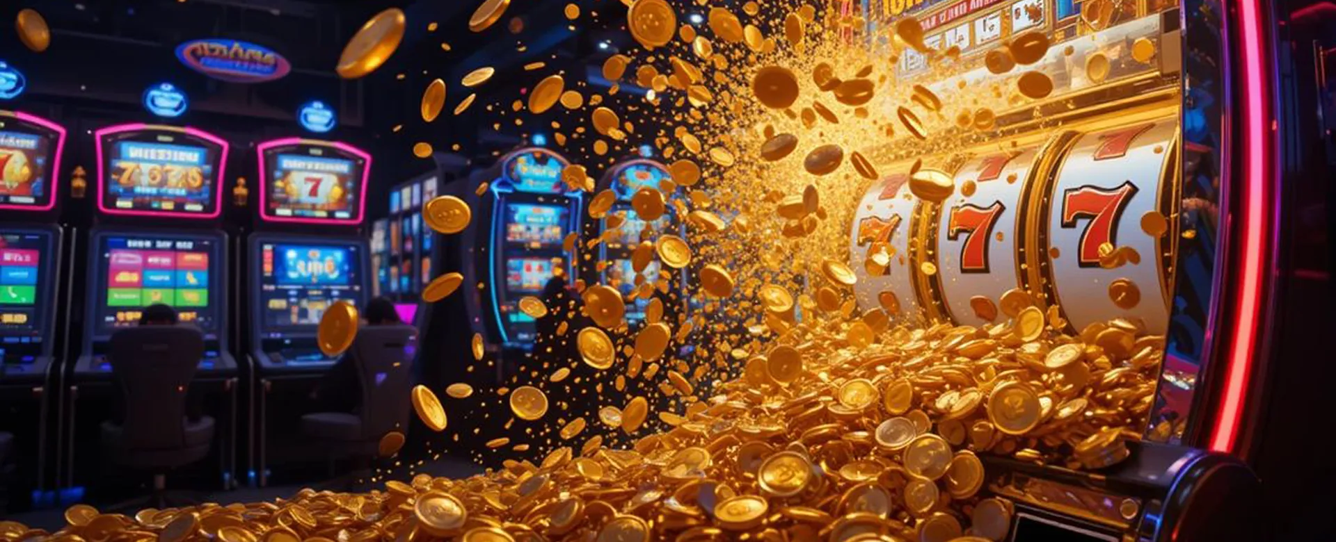Vibrant slot machine display with winning symbols at 8k8 Slot Casino